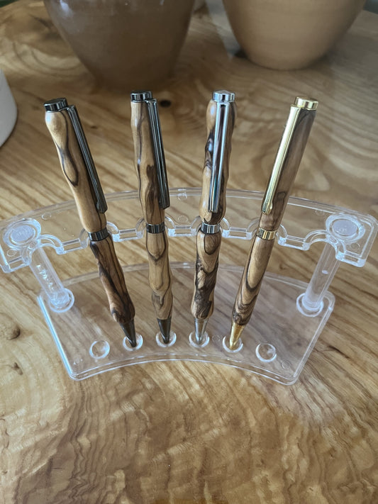 4 Handcrafted Olivewood Pens