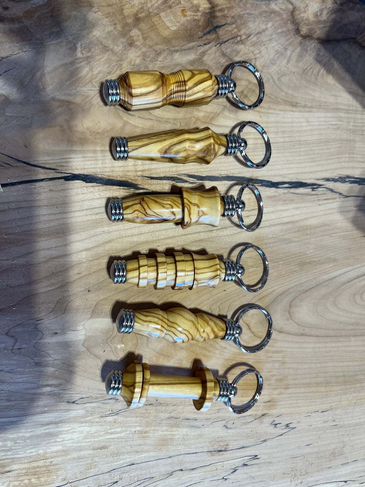 Olive Wood Chamber - Key Chain