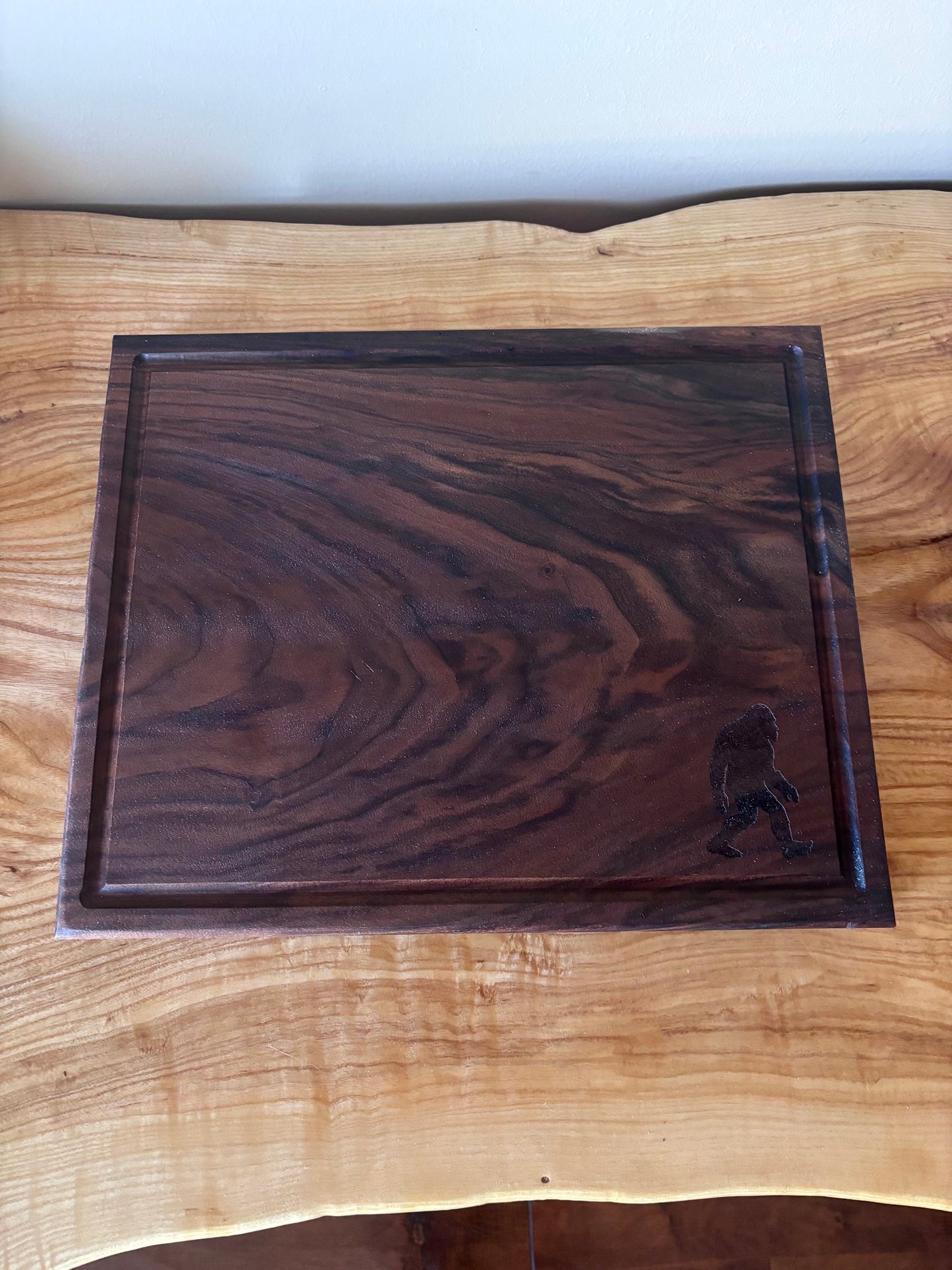 Black Walnut Cutting and Charcuterie Board - Bigfoot Laser Engraved