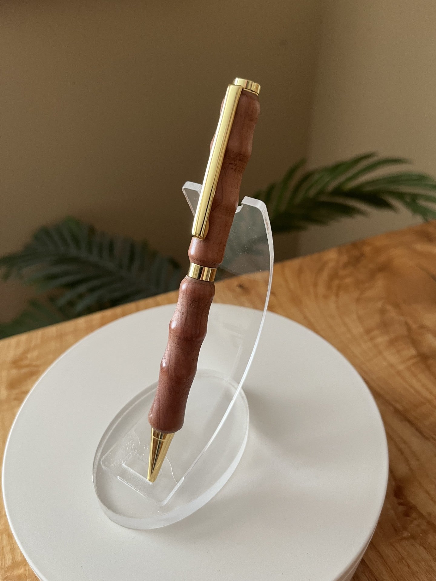 Handcrafted Cedar Pen — Gold Hardware