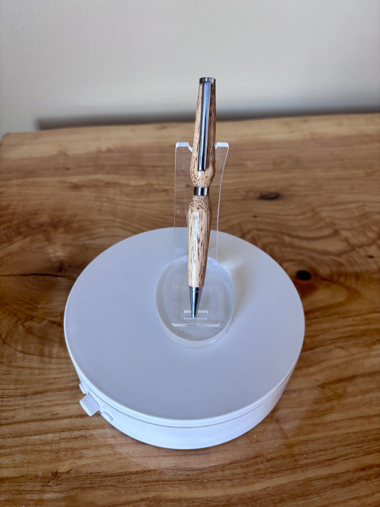 Handcrafted Costa Rican Mahogany Pen — Silver Hardware