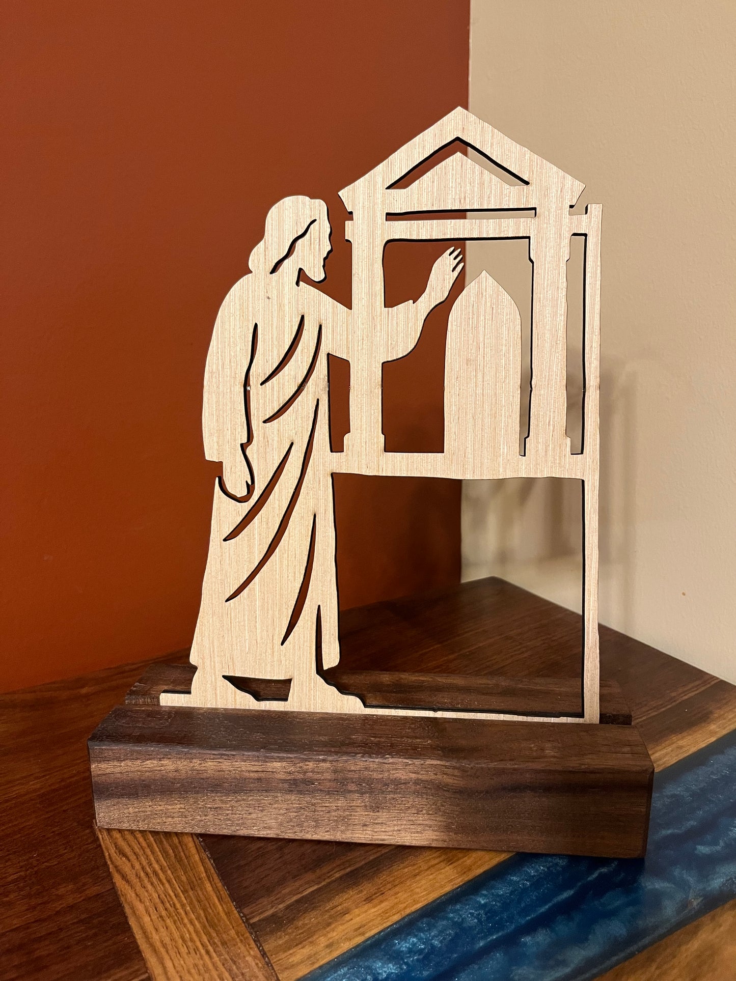 Holy Week 8-Day Display Set with a Black Walnut Stand (Interchangeable pieces on a single stand)