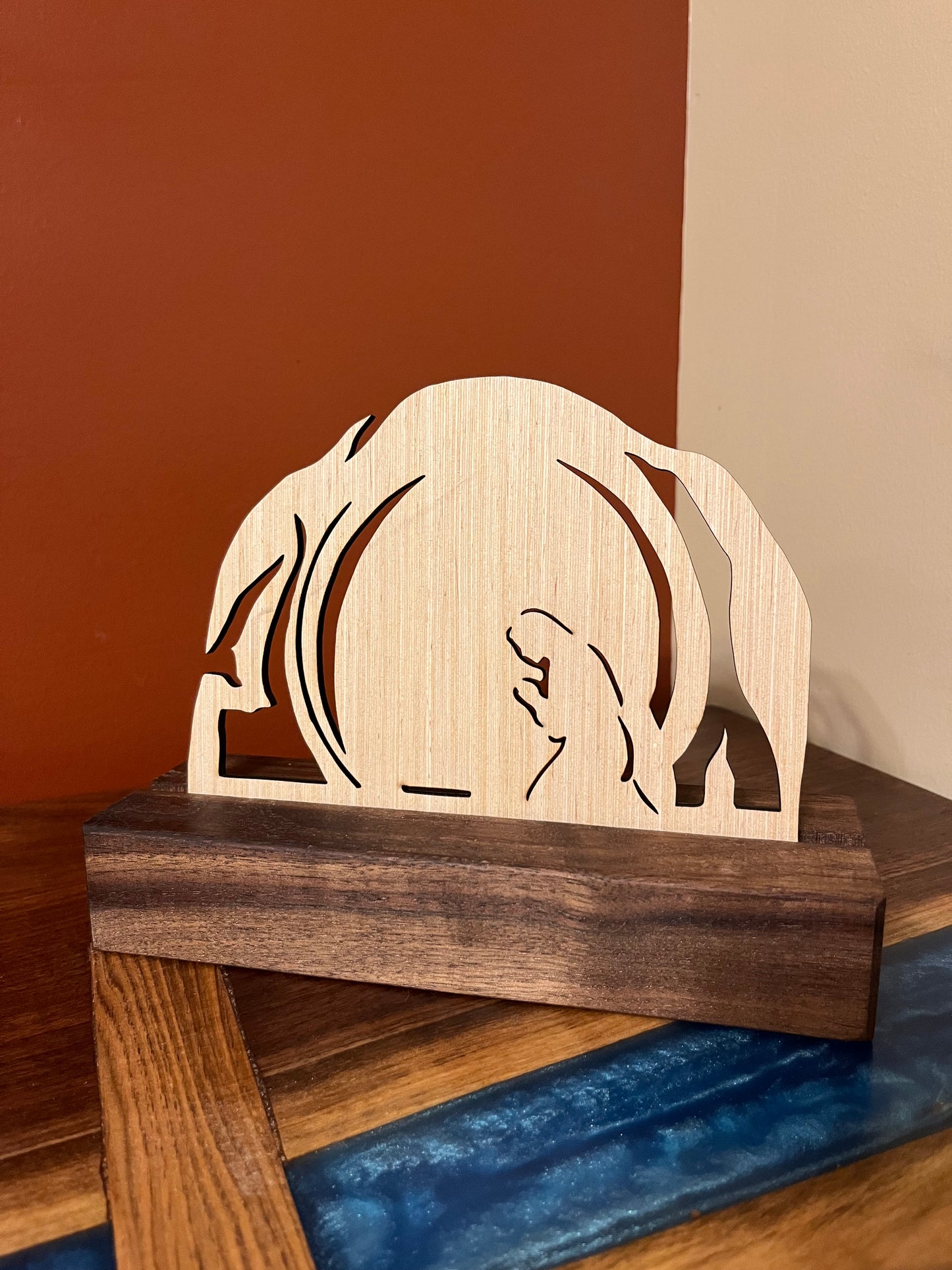 Holy Week 8-Day Display Set with a Black Walnut Stand (Interchangeable pieces on a single stand)