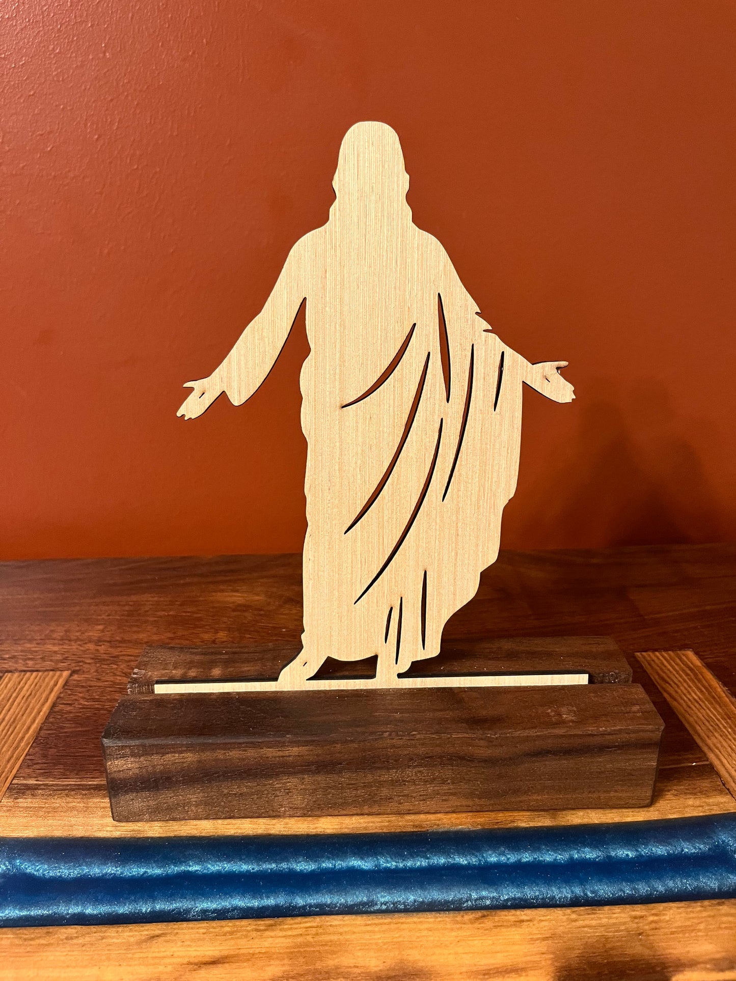 Holy Week 8-Day Display Set with a Black Walnut Stand (Interchangeable pieces on a single stand)