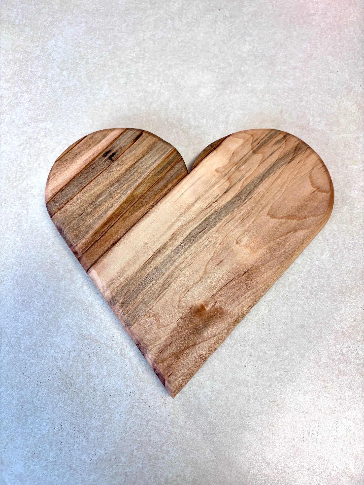Handcrafted Ambrosia Maple Heart‑Shaped Serving Tray